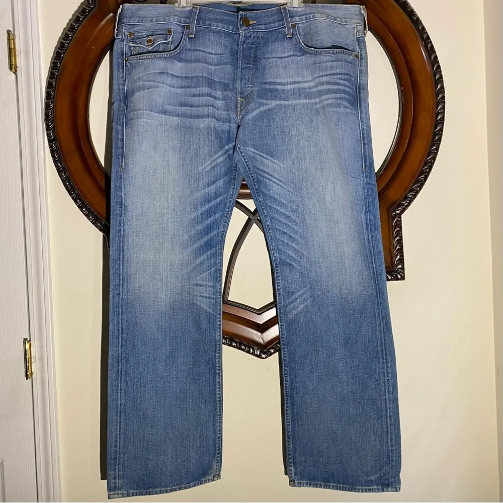 True Religion Men’s Ricky Straight Leg Blue Denim Jeans